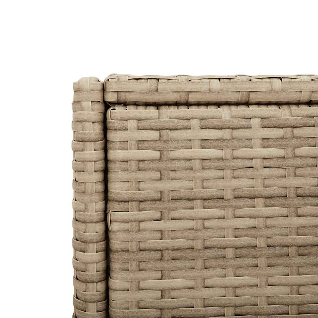 vidaXL Szafka ogrodowa, beżowa, 55x55x111 cm, polirattan