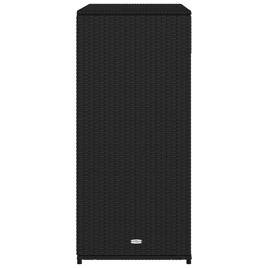 vidaXL Szafka ogrodowa, czarna, 105x55x113 cm, polirattan