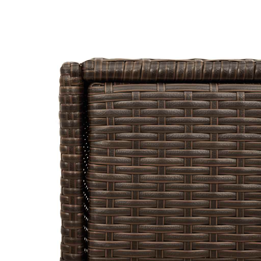 vidaXL Szafka ogrodowa, brązowa, 105x55x113 cm, polirattan