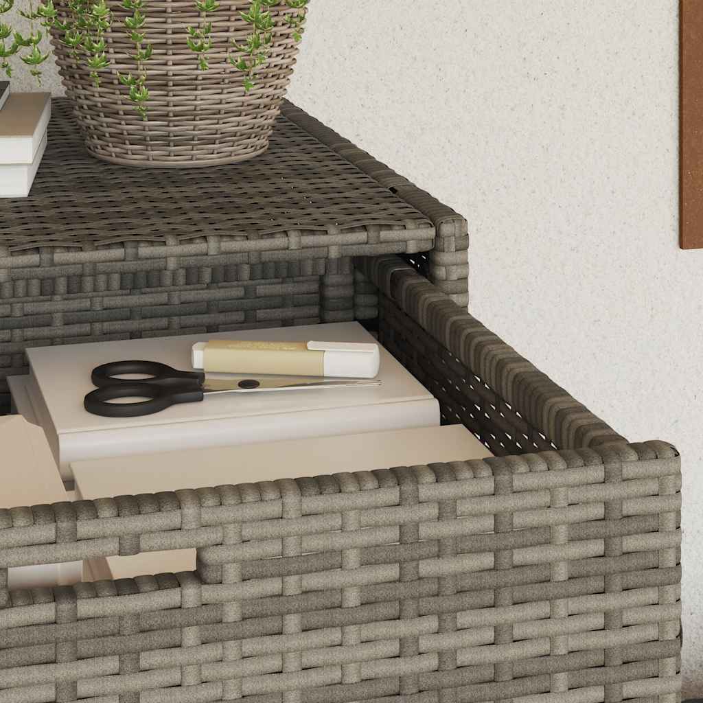 vidaXL Szafka ogrodowa, szara, 105x55x113 cm, polirattan