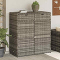 vidaXL Szafka ogrodowa, szara, 105x55x113 cm, polirattan