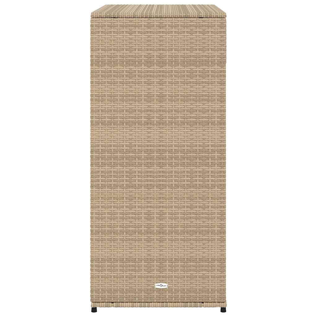 vidaXL Szafka ogrodowa, beżowa, 105x55x113 cm, polirattan