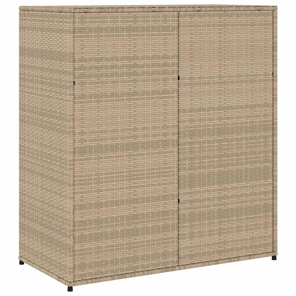 vidaXL Szafka ogrodowa, beżowa, 105x55x113 cm, polirattan