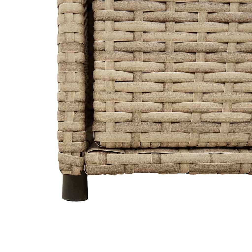 vidaXL Szafka ogrodowa, beżowa, 105x55x113 cm, polirattan