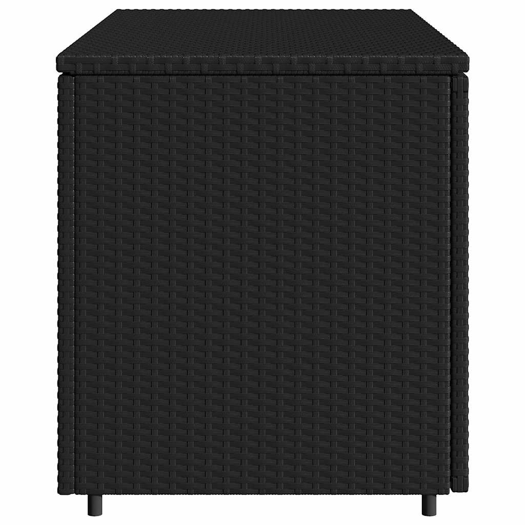 vidaXL Szafka ogrodowa, czarna, 110x55x60,5 cm, polirattan