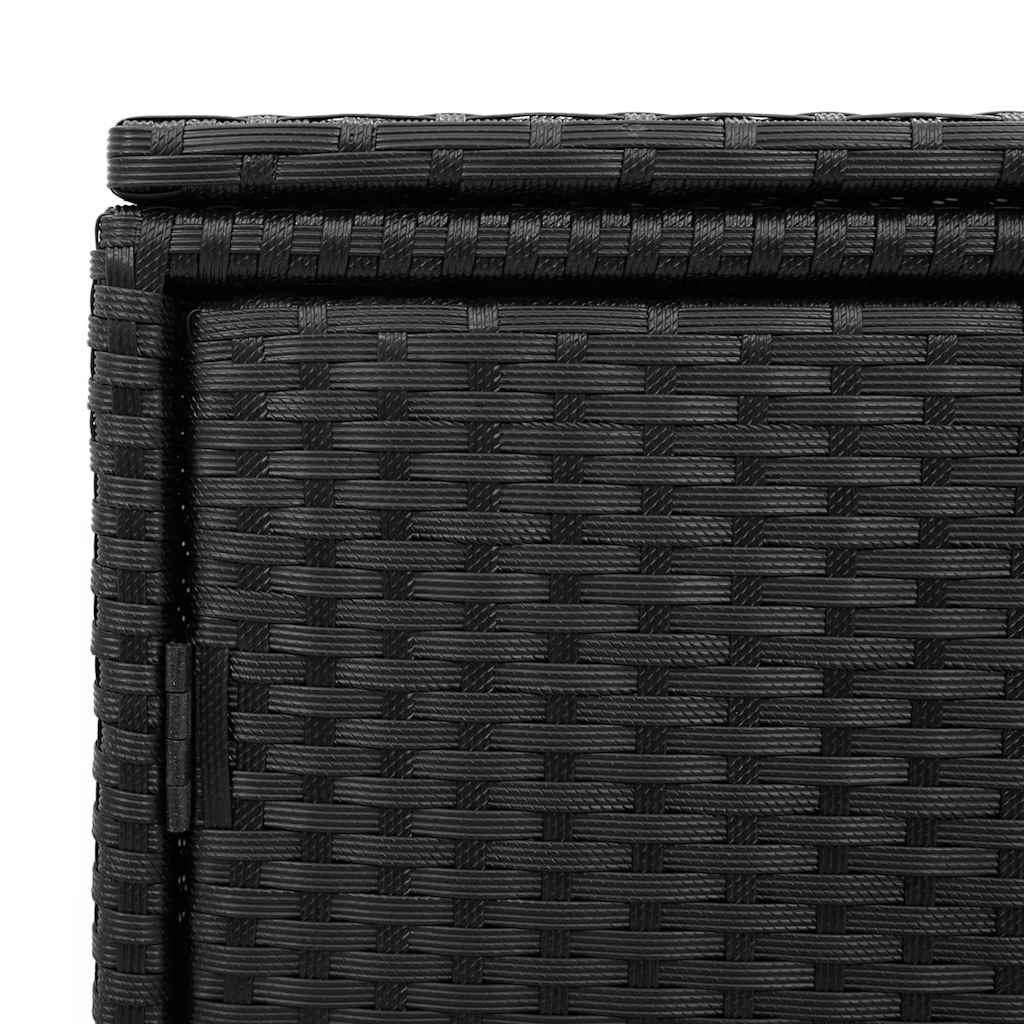 vidaXL Szafka ogrodowa, czarna, 110x55x60,5 cm, polirattan