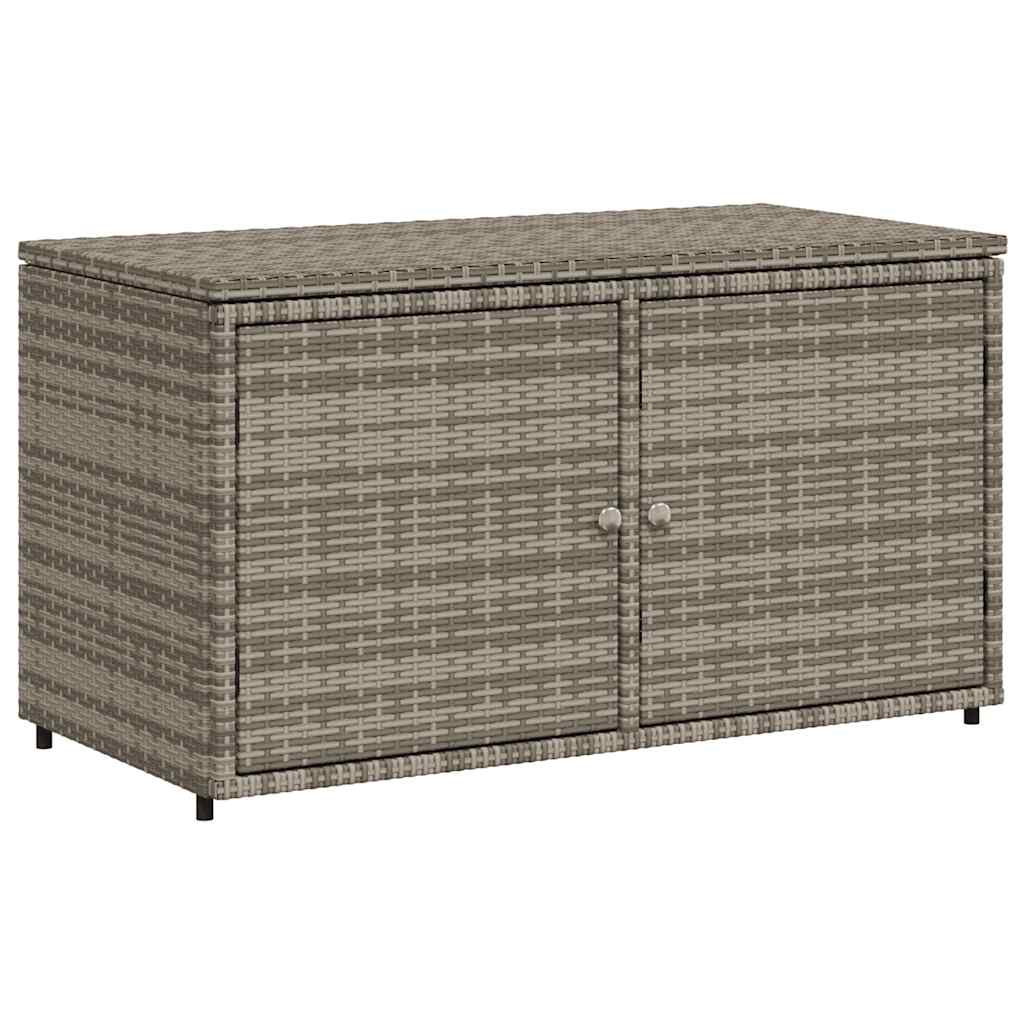 vidaXL Szafka ogrodowa, szara, 110x55x60,5 cm, polirattan