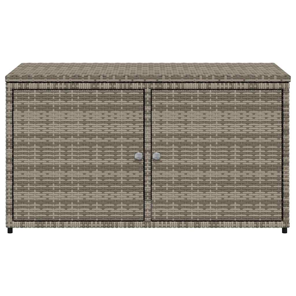 vidaXL Szafka ogrodowa, szara, 110x55x60,5 cm, polirattan