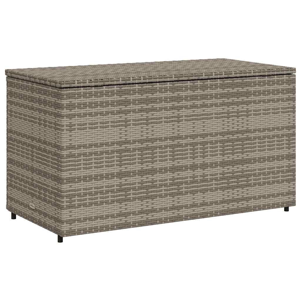 vidaXL Szafka ogrodowa, szara, 110x55x60,5 cm, polirattan