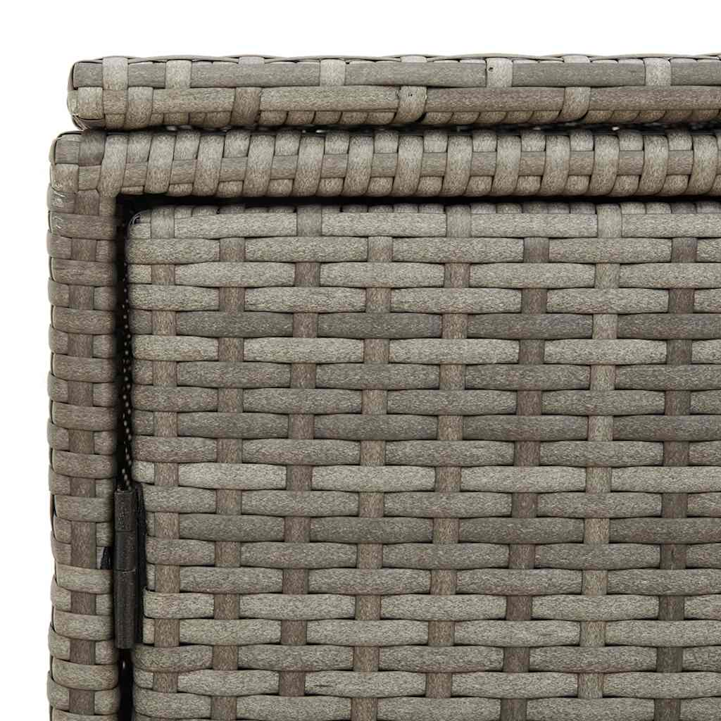 vidaXL Szafka ogrodowa, szara, 110x55x60,5 cm, polirattan