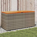 vidaXL Skrzynia ogrodowa, szara, 110x50x54 cm, polirattan i akacja