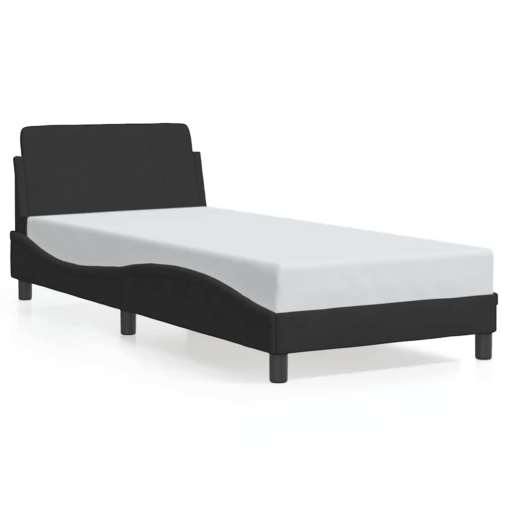 vidaXL Rama łóżka z zagłówkiem, Dover, czarna 90x200cm aksamitna