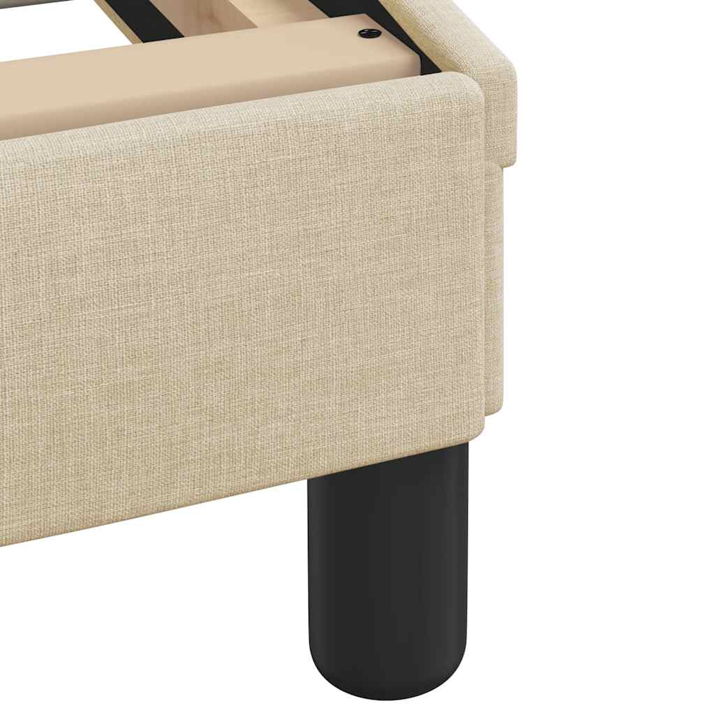 vidaXL Rama łóżka, Dover, kremowe, 120x200 cm, obita tkaniną