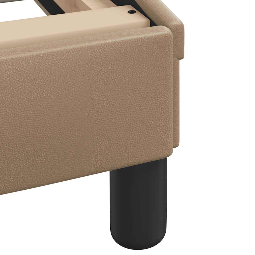 vidaXL Rama łóżka, Dover, cappuccino, 140x200 cm, sztuczna skóra