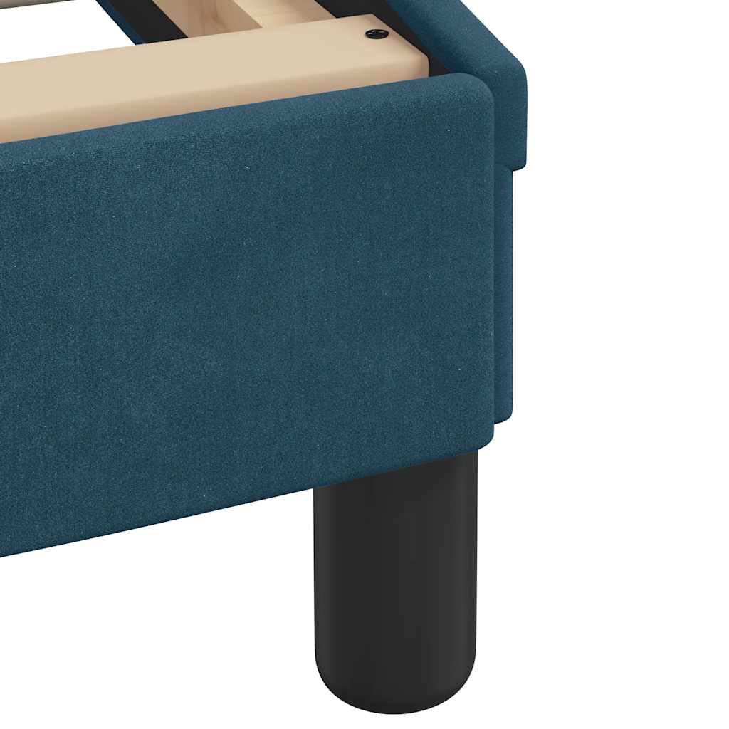 vidaXL Rama łóżka z zagłówkiem, Dover, niebieska, 180x200 cm, aksamitna