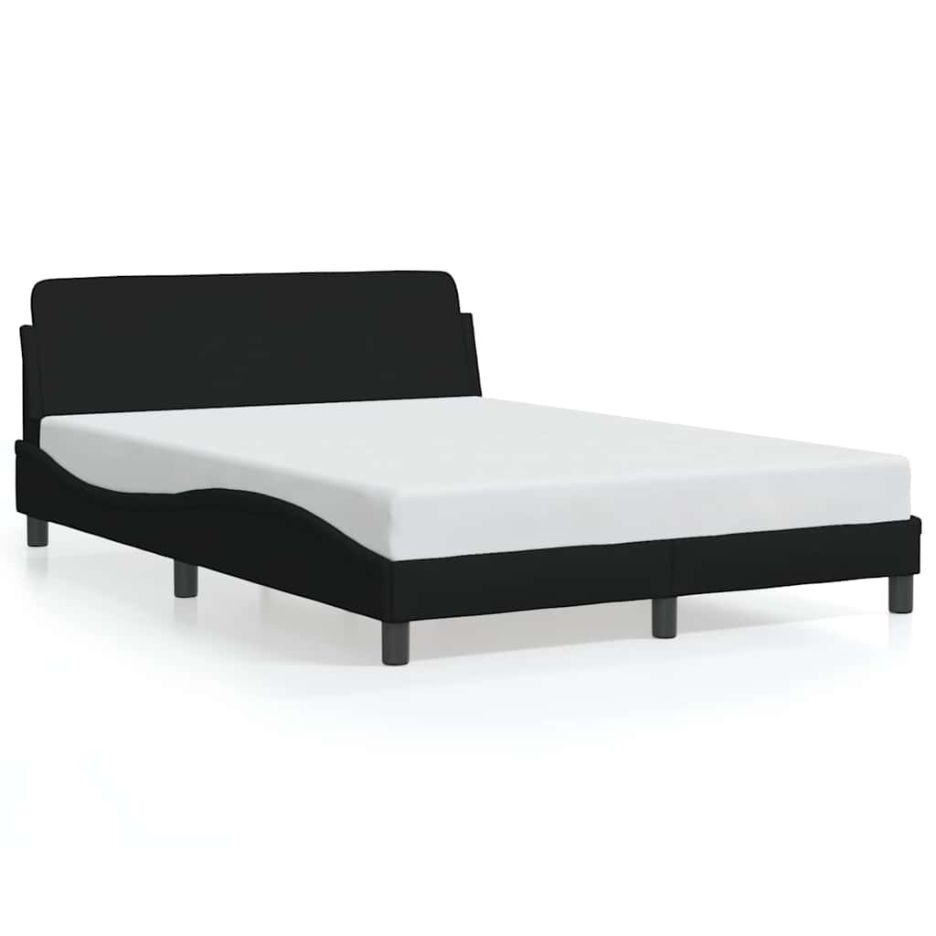 vidaXL Rama łóżka Dover Czarna 135x190 cm Tkanina