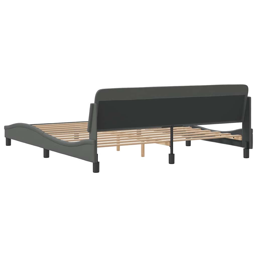 vidaXL Rama łóżka Dover Ciemnoszara 180x200 cm Materiał