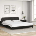 vidaXL Rama łóżka Dover czarno-biała 180x200 cm ze skóry ekologicznej