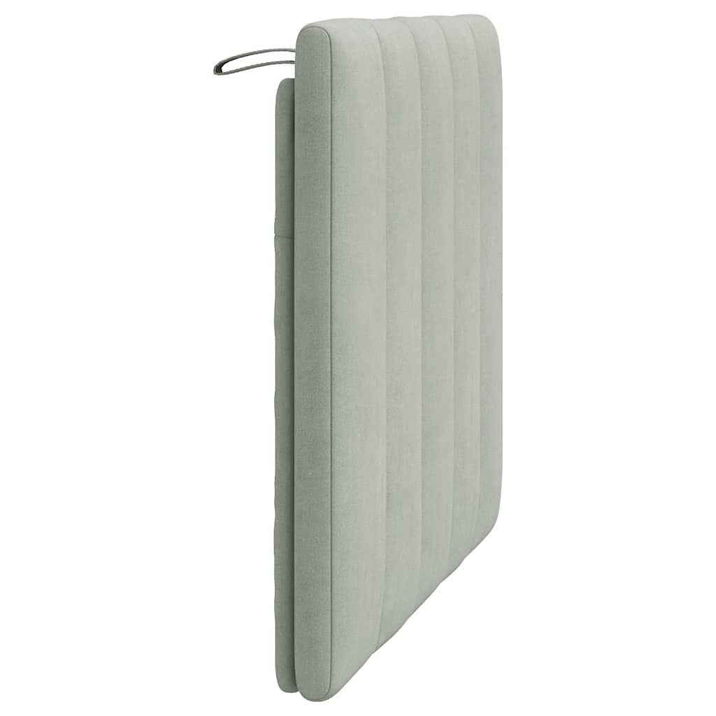 vidaXL Poduszka na wezgłowie, Hanko, jasnoszara, 80 cm, aksamitna