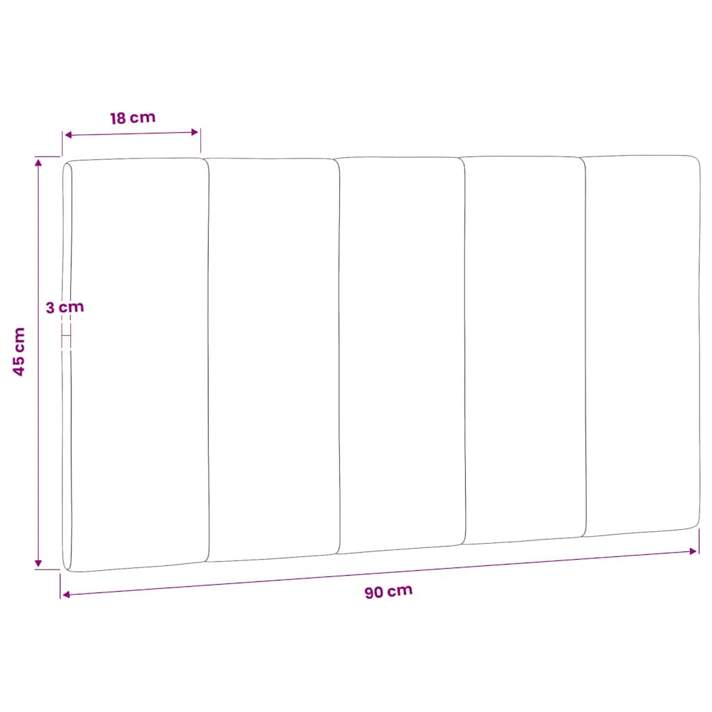vidaXL Poduszka na wezgłowie, Hanko, różowa, 80 cm, aksamitna