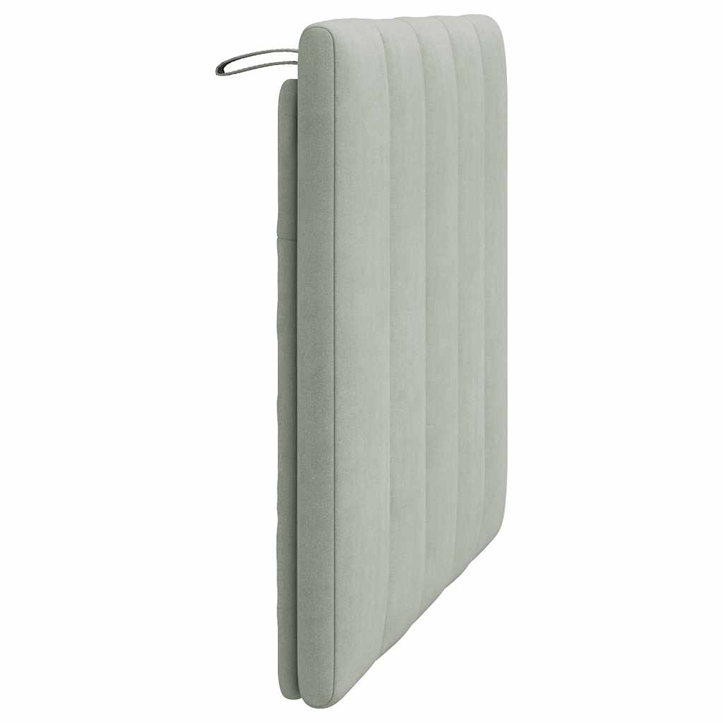 vidaXL Poduszka na wezgłowie, Hanko, jasnoszara, 90 cm, aksamitna