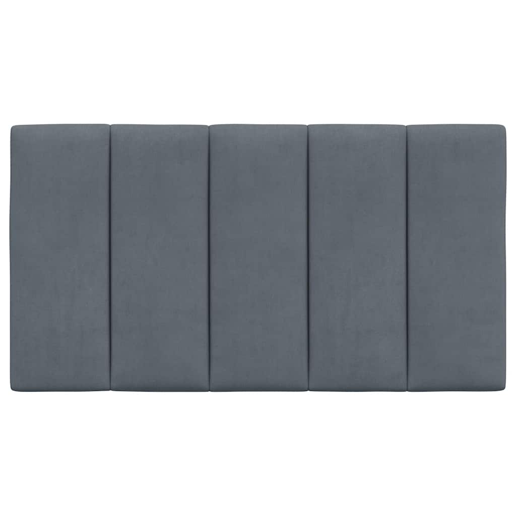 vidaXL Poduszka na wezgłowie, Hanko, ciemnoszara, 90 cm, aksamitna
