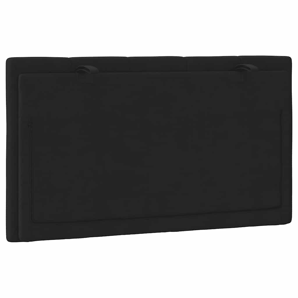 vidaXL Poduszka na wezgłowie, Hanko, czarna, 90 cm, aksamitna