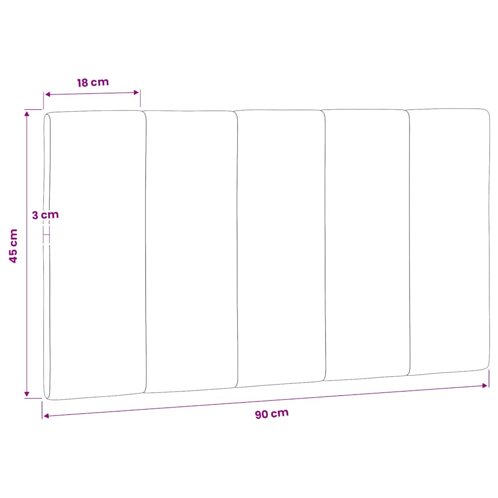 vidaXL Poduszka na wezgłowie, Hanko, różowa, 90 cm, aksamitna