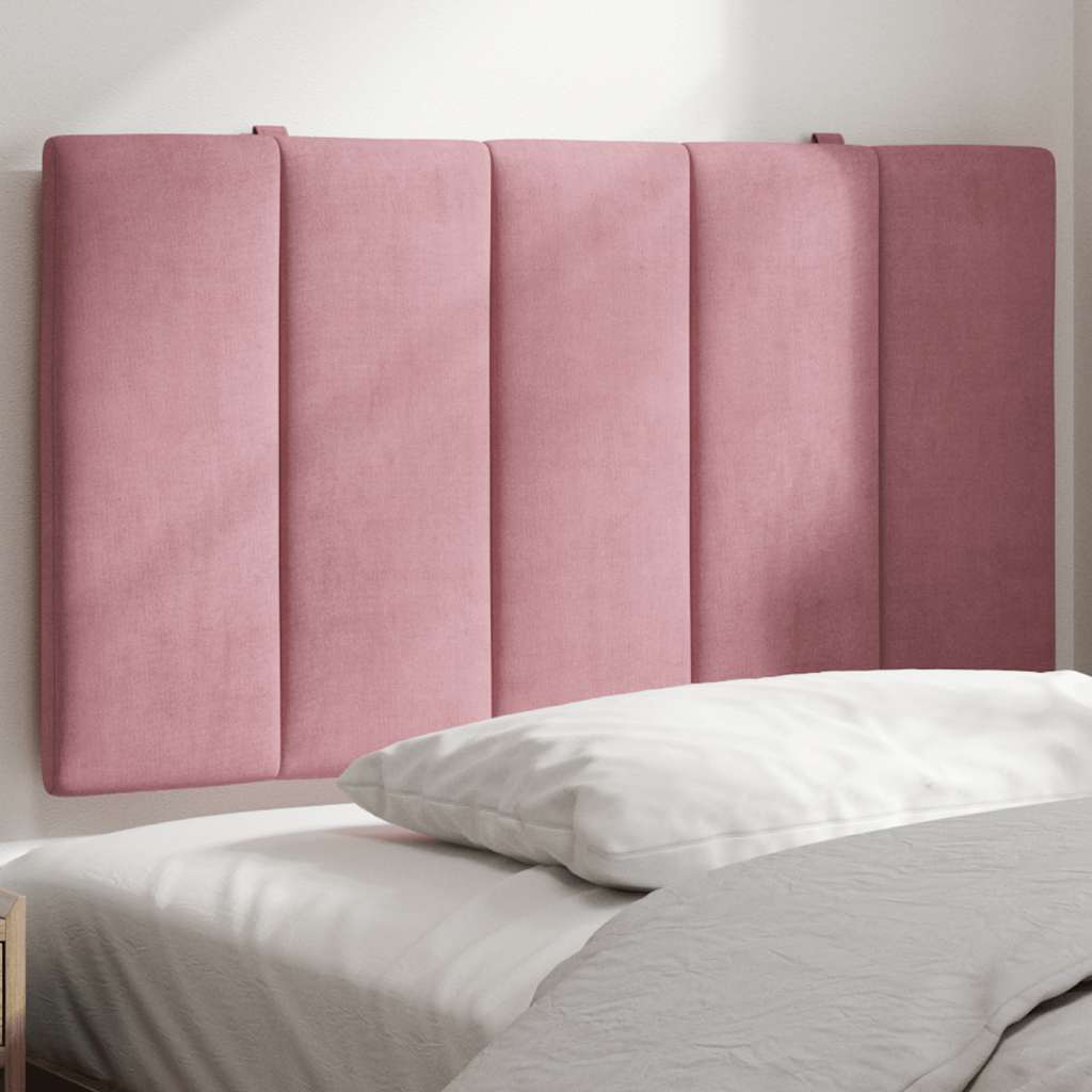 vidaXL Poduszka na wezgłowie, Hanko, różowa, 90 cm, aksamitna