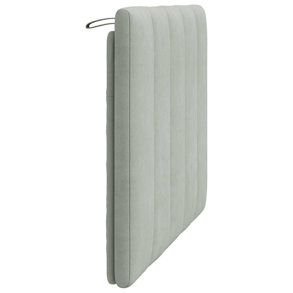 vidaXL Poduszka na wezgłowie, Hanko, jasnoszara, 100 cm, aksamitna