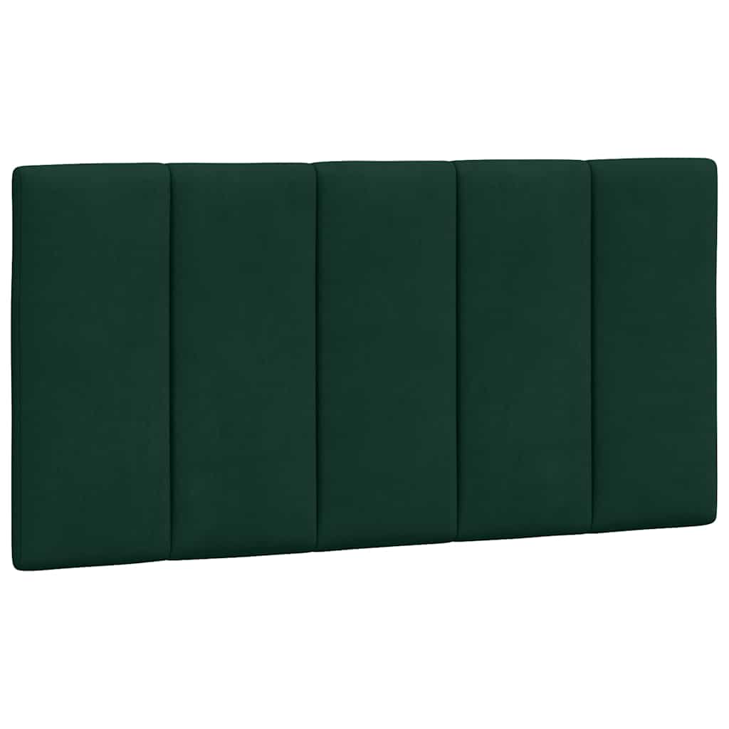 vidaXL Poduszka na wezgłowie, Hanko, ciemnozielona, 100 cm, aksamitna