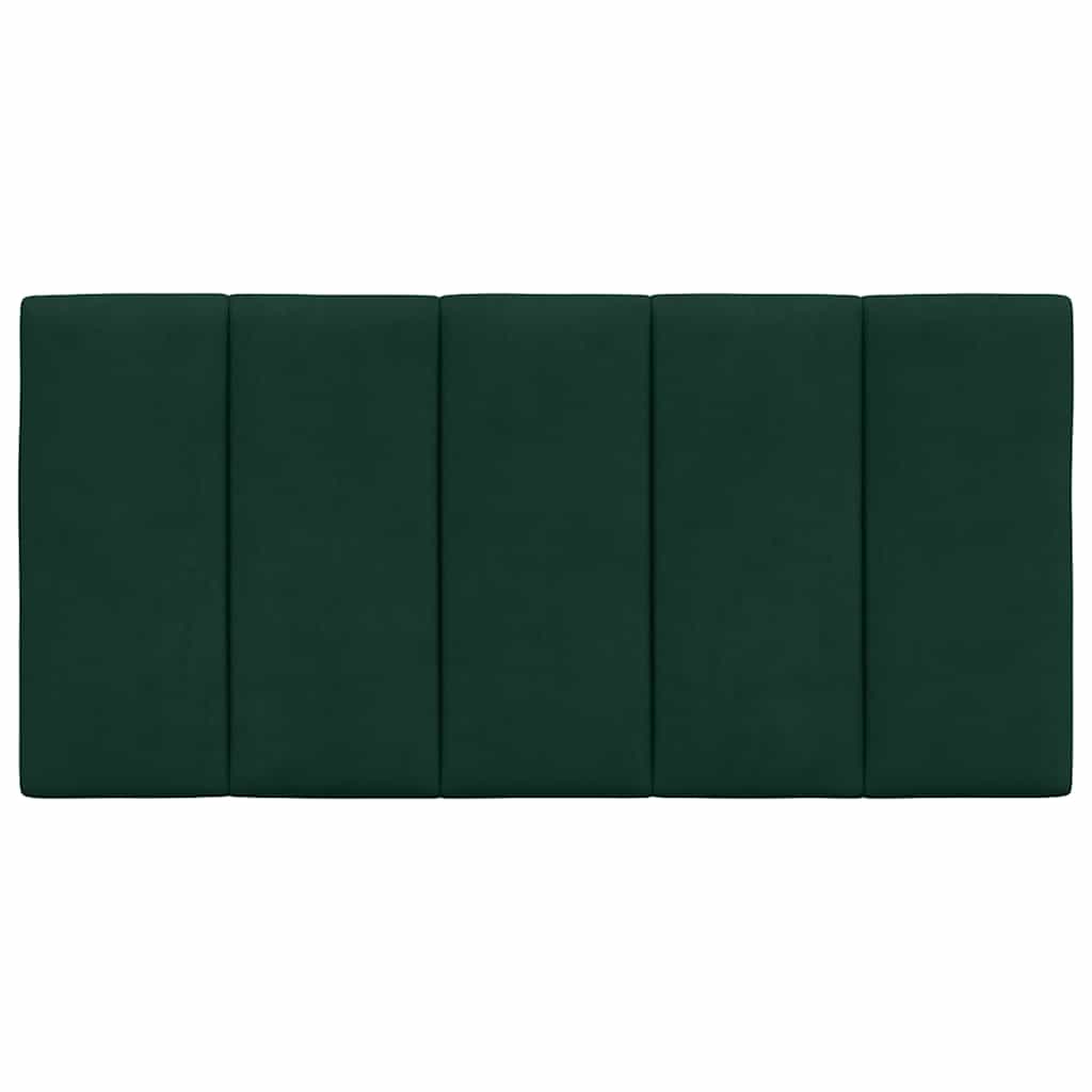 vidaXL Poduszka na wezgłowie, Hanko, ciemnozielona, 100 cm, aksamitna