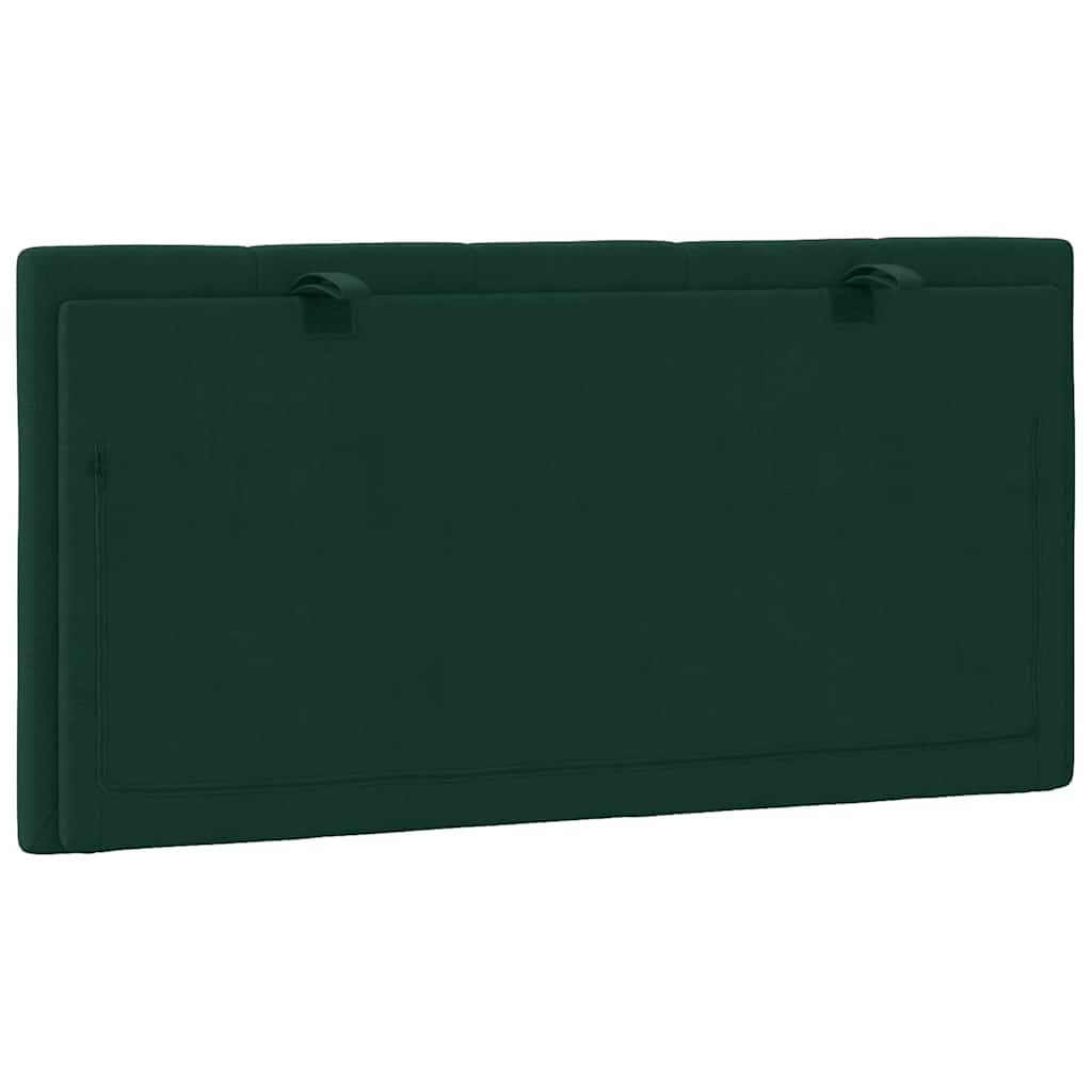 vidaXL Poduszka na wezgłowie, Hanko, ciemnozielona, 100 cm, aksamitna