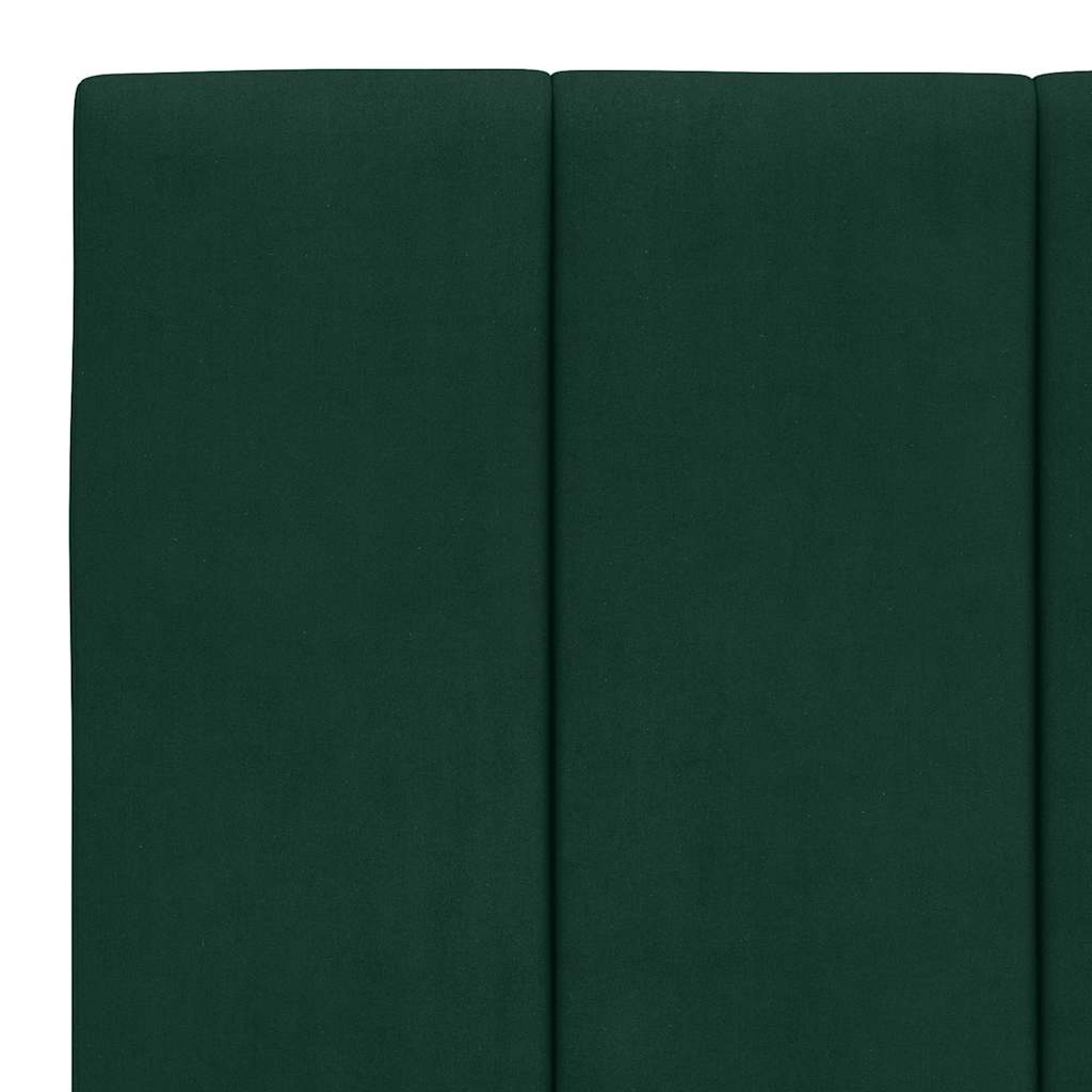 vidaXL Poduszka na wezgłowie, Hanko, ciemnozielona, 100 cm, aksamitna