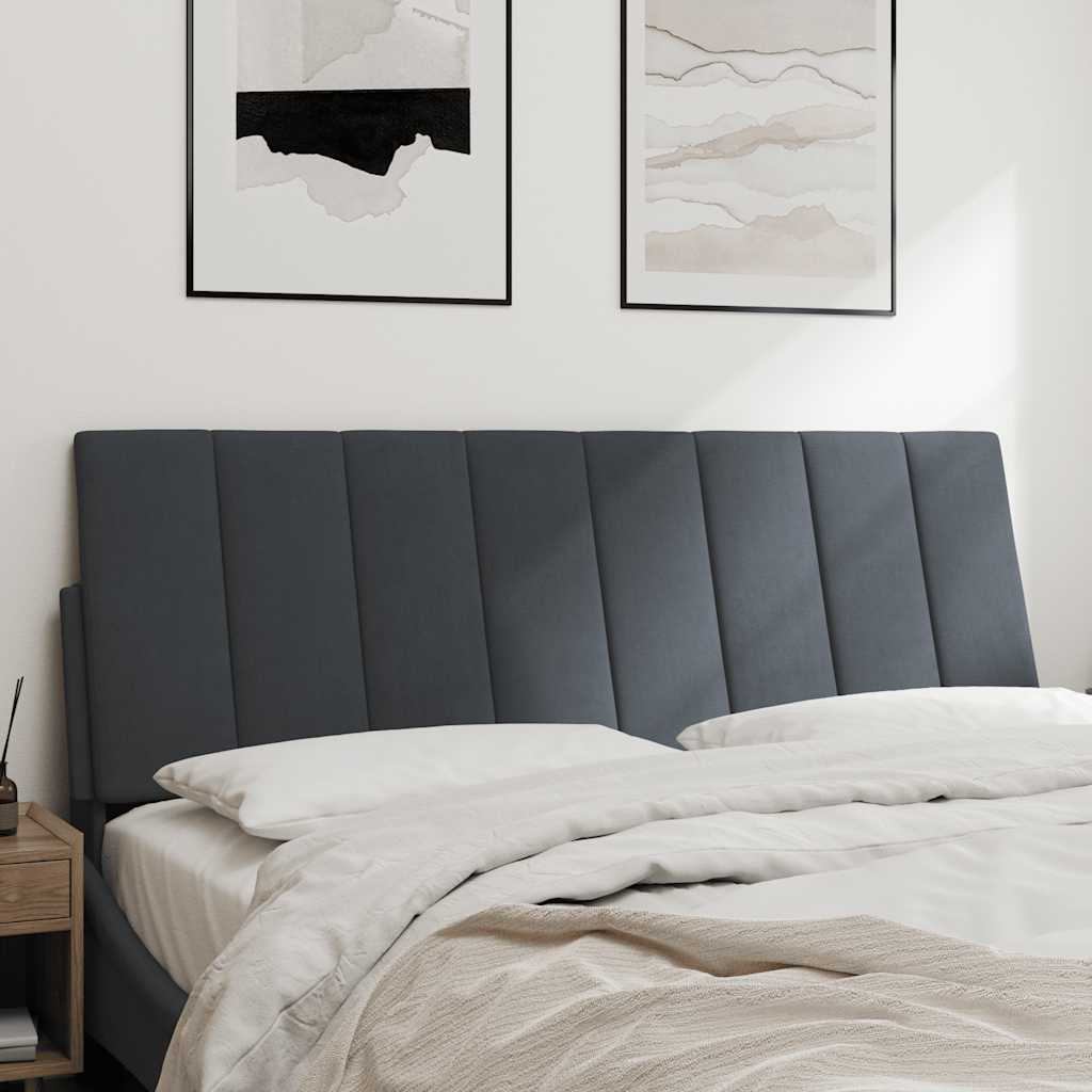 vidaXL Poduszka na wezgłowie, Hanko, ciemnoszara, 120 cm, aksamitna