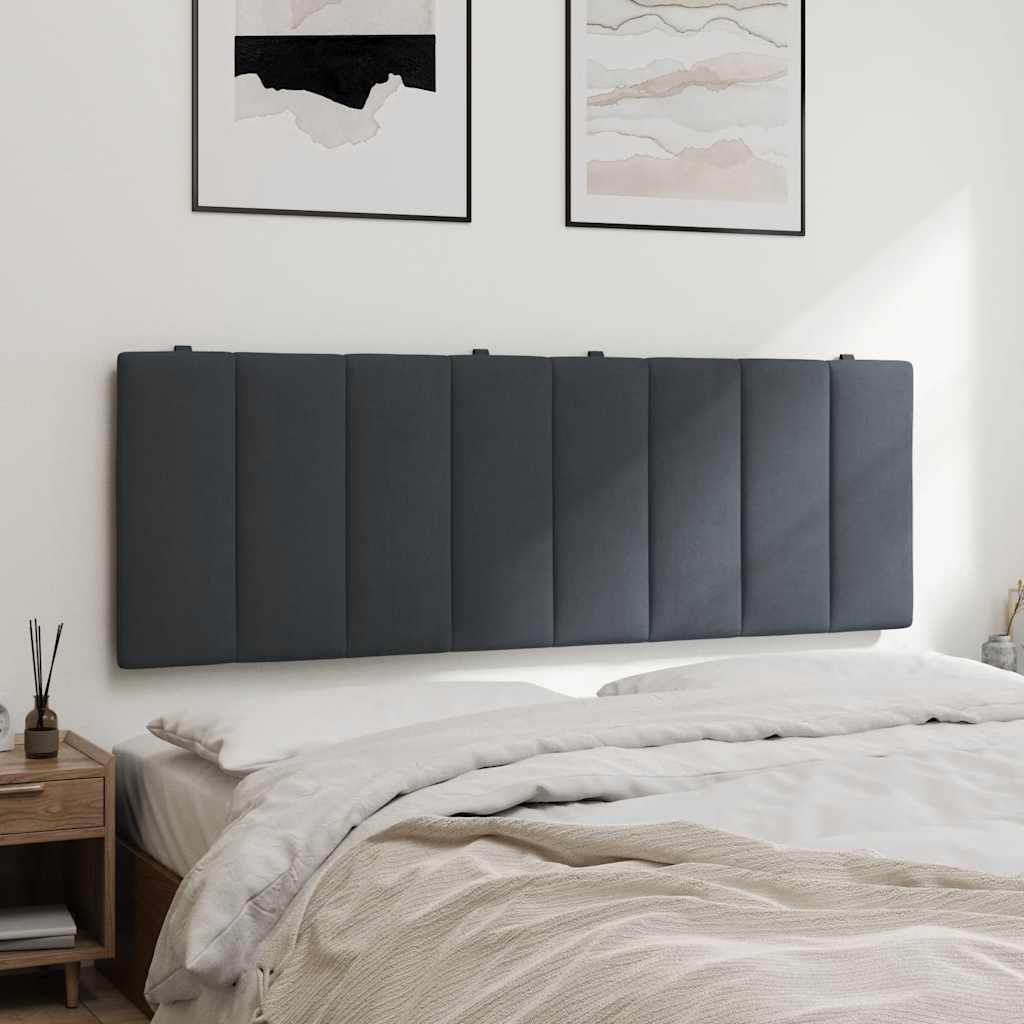 vidaXL Poduszka na wezgłowie, Hanko, ciemnoszara, 120 cm, aksamitna