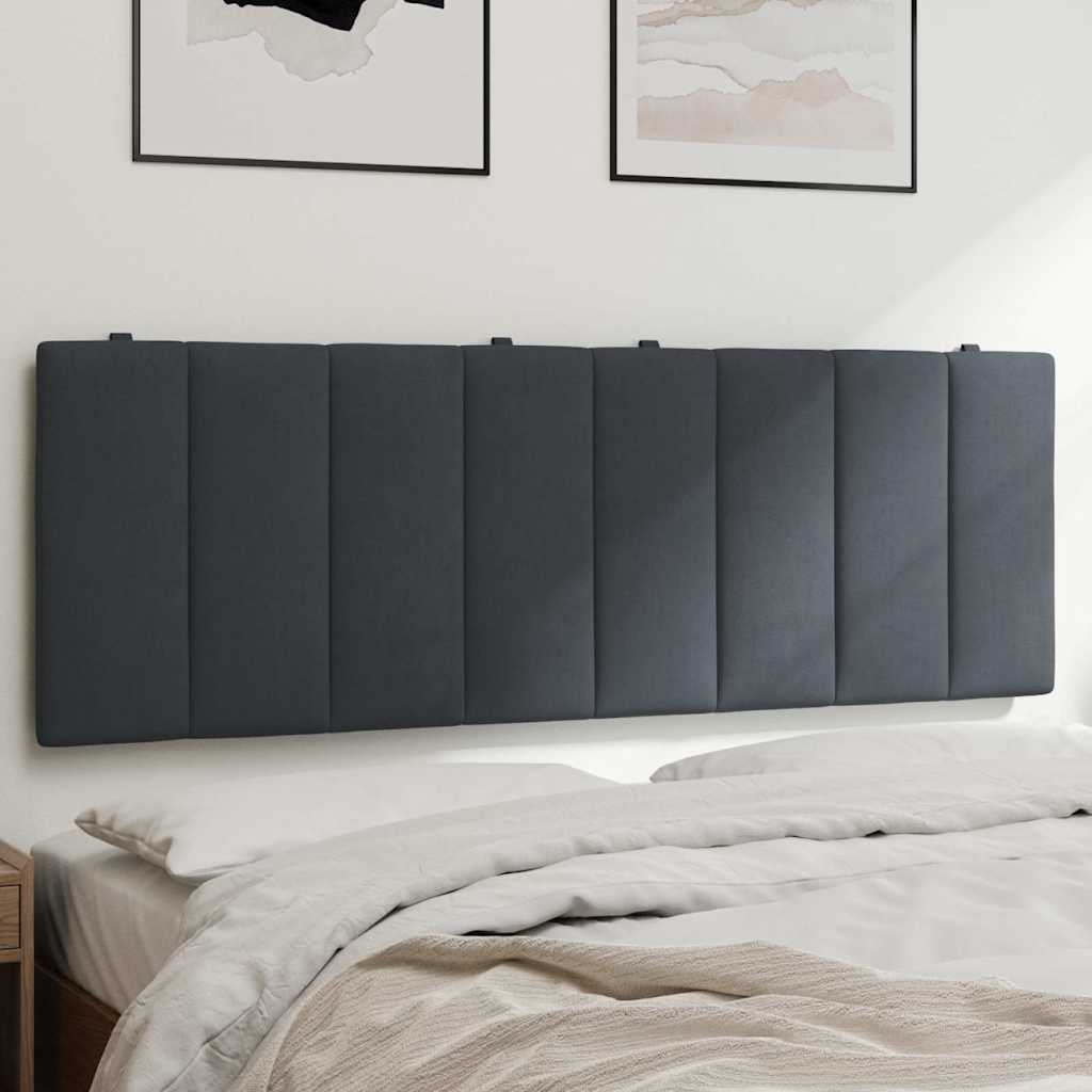 vidaXL Poduszka na wezgłowie, Hanko, ciemnoszara, 120 cm, aksamitna