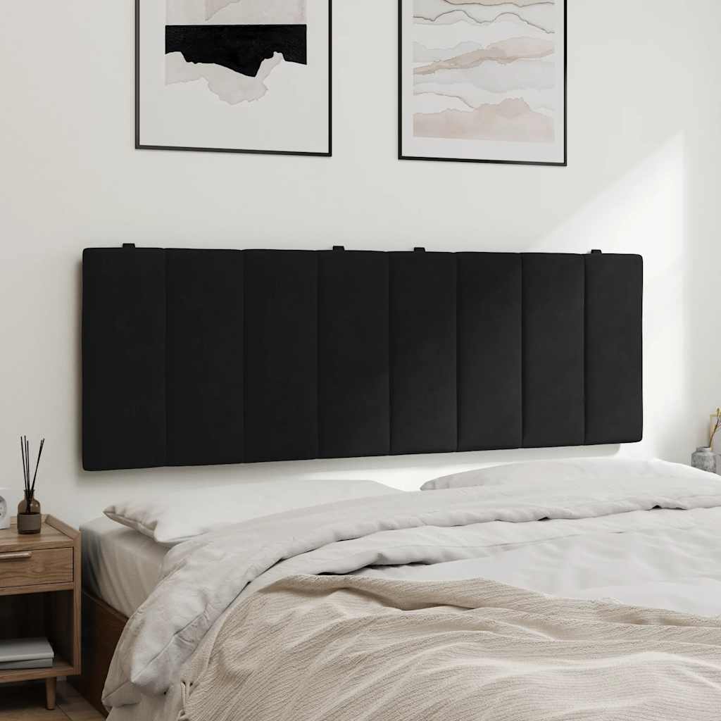 vidaXL Poduszka na wezgłowie, Hanko, czarna, 120 cm, aksamitna