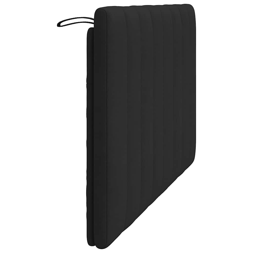 vidaXL Poduszka na wezgłowie, Hanko, czarna, 120 cm, aksamitna