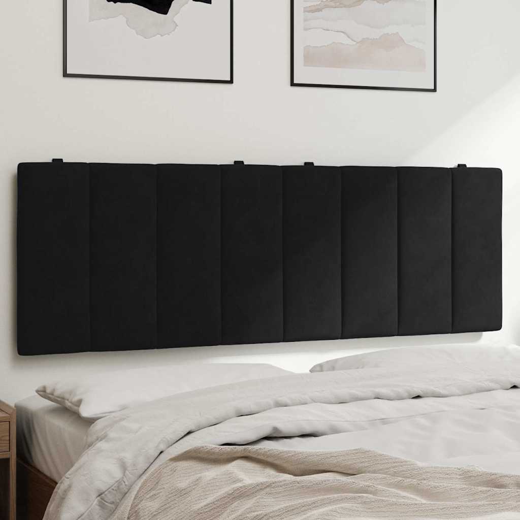 vidaXL Poduszka na wezgłowie, Hanko, czarna, 120 cm, aksamitna