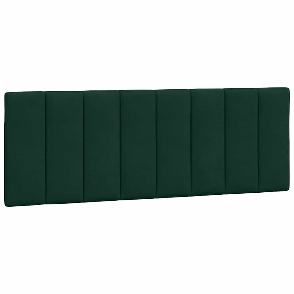 vidaXL Poduszka na wezgłowie, Hanko, ciemnozielona, 120 cm, aksamitna