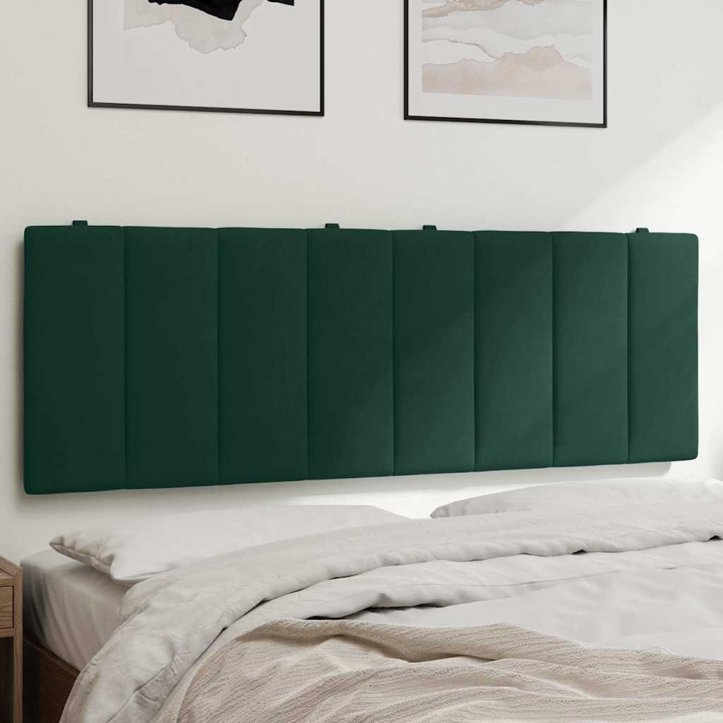 vidaXL Poduszka na wezgłowie, Hanko, ciemnozielona, 120 cm, aksamitna