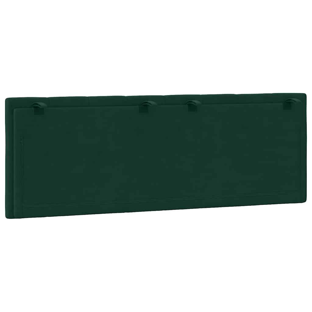 vidaXL Poduszka na wezgłowie, Hanko, ciemnozielona, 120 cm, aksamitna