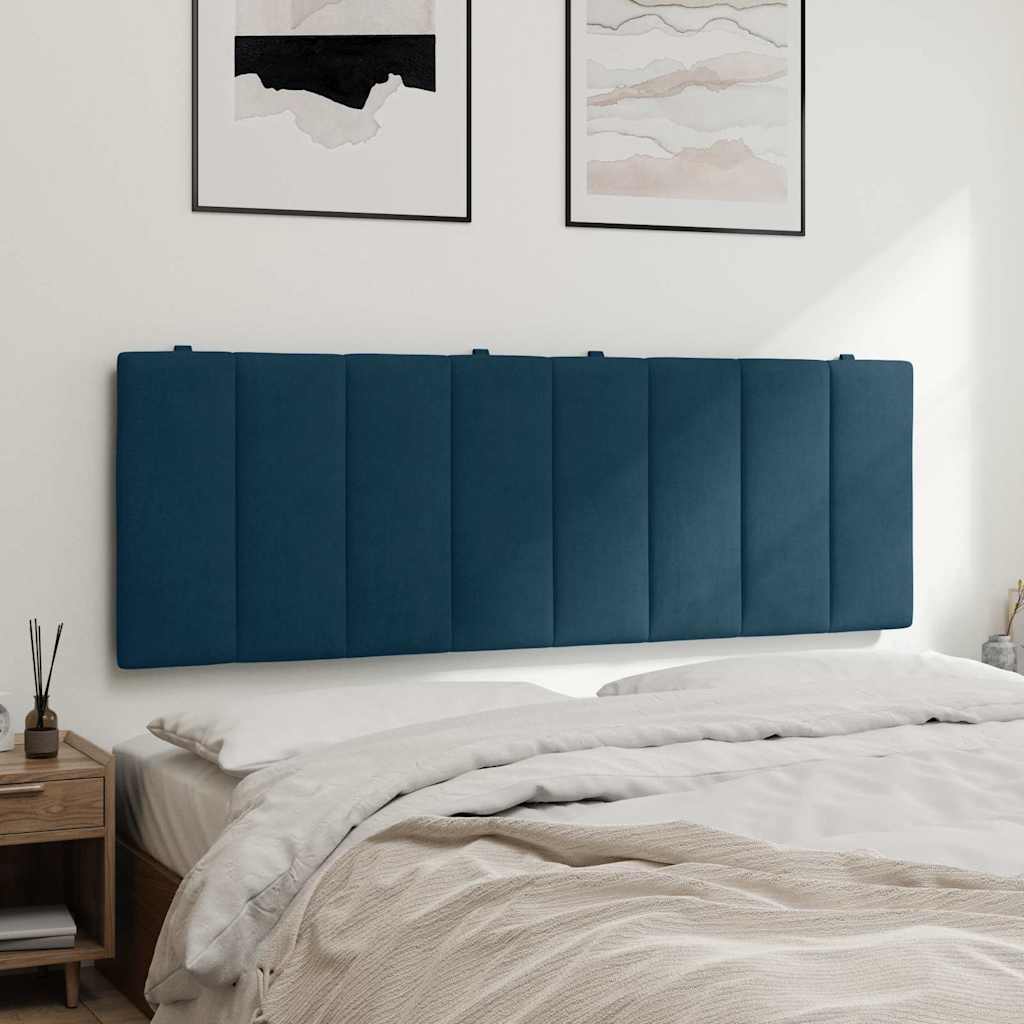 vidaXL Poduszka na wezgłowie, Hanko, niebieska, 120 cm, aksamitna