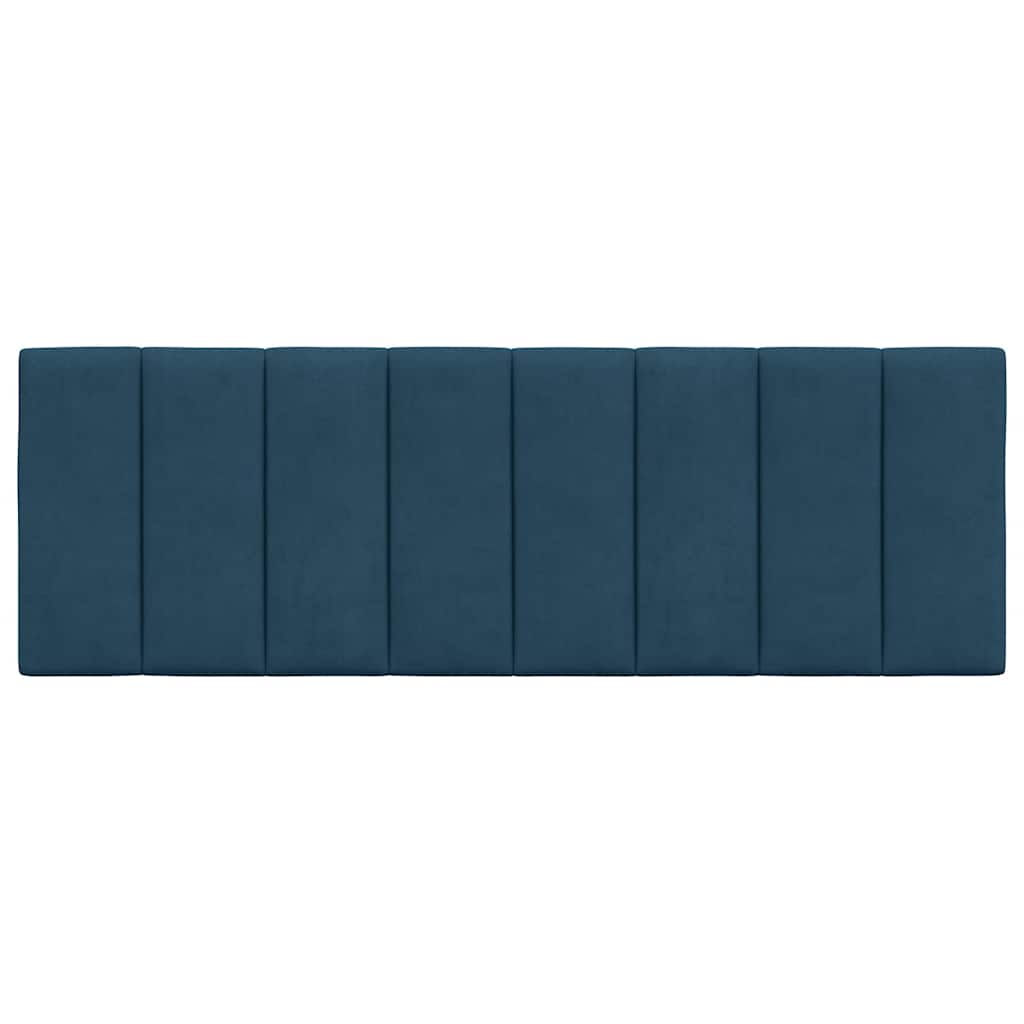 vidaXL Poduszka na wezgłowie, Hanko, niebieska, 120 cm, aksamitna