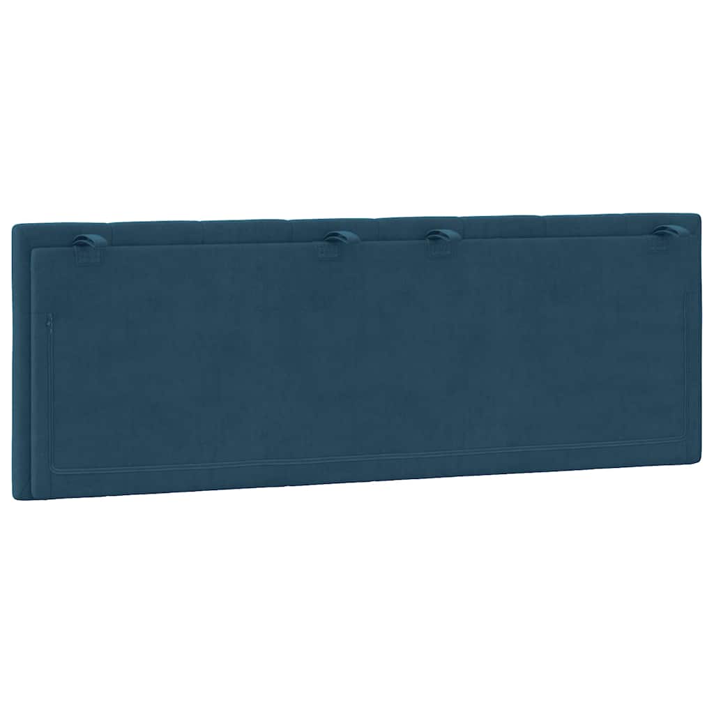 vidaXL Poduszka na wezgłowie, Hanko, niebieska, 120 cm, aksamitna