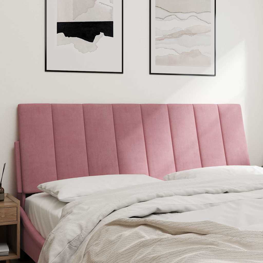 vidaXL Poduszka na wezgłowie, Hanko, różowa, 120 cm, aksamitna