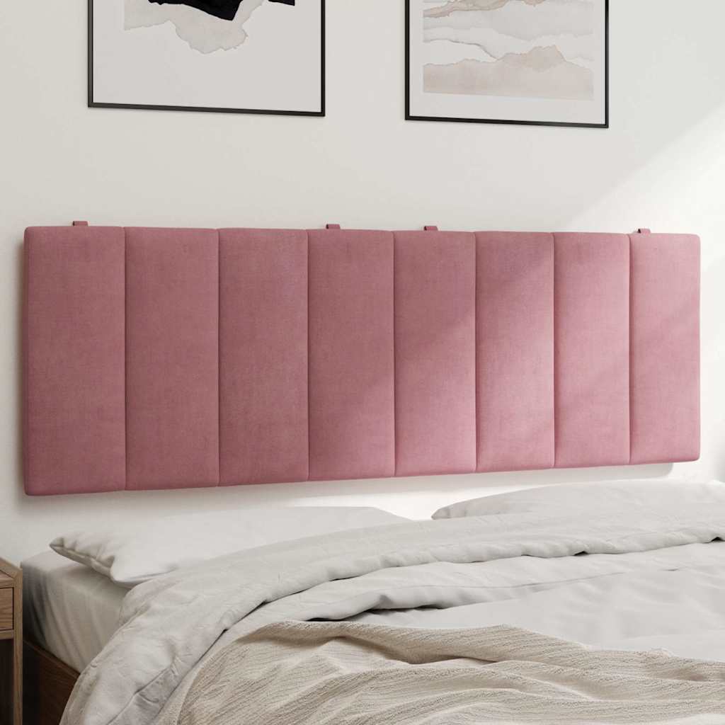 vidaXL Poduszka na wezgłowie, Hanko, różowa, 120 cm, aksamitna