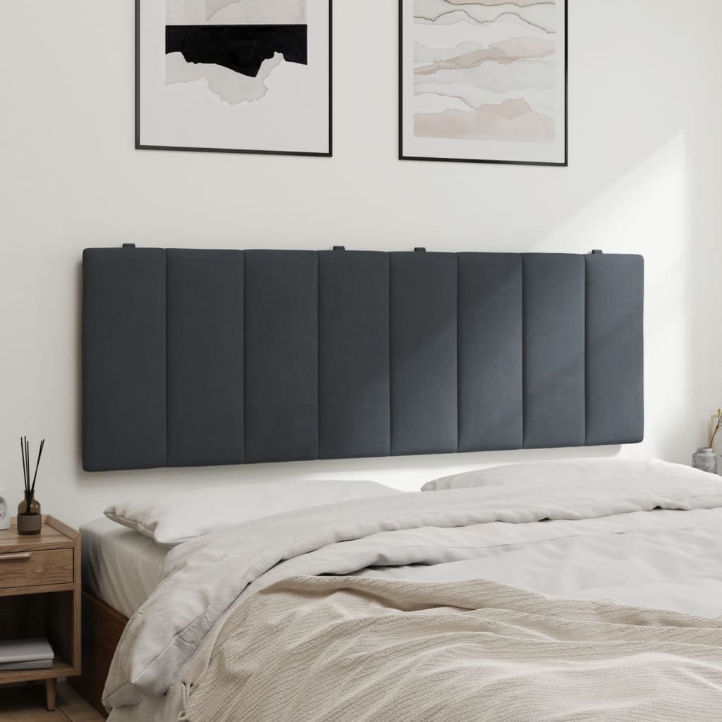 vidaXL Poduszka na wezgłowie, Hanko, ciemnoszara, 137 cm, aksamit