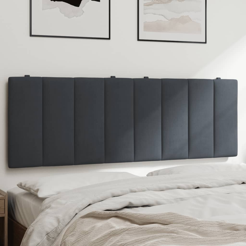 vidaXL Poduszka na wezgłowie, Hanko, ciemnoszara, 137 cm, aksamit